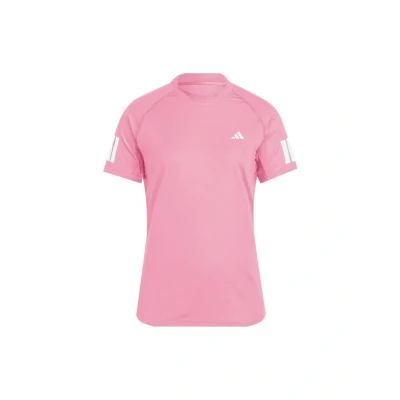 Afbeelding van adidas Performance Club 3 Stripes Tennis Climacool T shirt Dames Roze XS