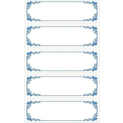 Afbeelding van Avery huishoudetiket Z design Home pakje a 3 vel blauw gekaderd