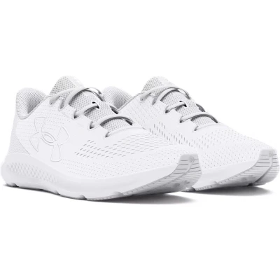 Afbeelding van Under Armour Charged Pursuit Hardloopschoenen neutraal white, Dames, Maat: 38, White Textiel/ synthetisch