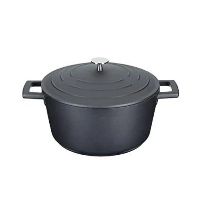 Afbeelding van MasterClass MCMCRD24 lichtgewicht ovenschaal met deksel, gegoten aluminium, zwart, 4 liter/24 cm