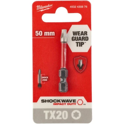 Afbeelding van Milwaukee Shockwave schroefbit lang 50mm Torx TX20