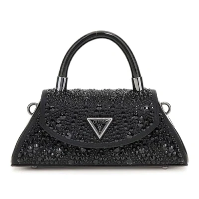 Afbeelding van GUESS Handtas Schoudertas Beauvoir Top Handle Flap Bag Black Zwart