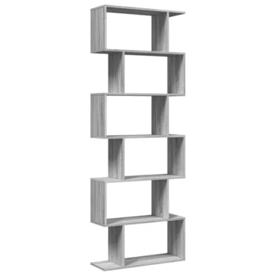 Image de vidaXL Étagère séparatrice de pièce 6 niveaux sonoma gris 70x24x193 cm858089