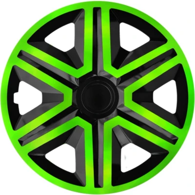Afbeelding van 16 &quot;NRM ACTION WIELDOPPEN DOUBLECOLOR GROEN ZWART