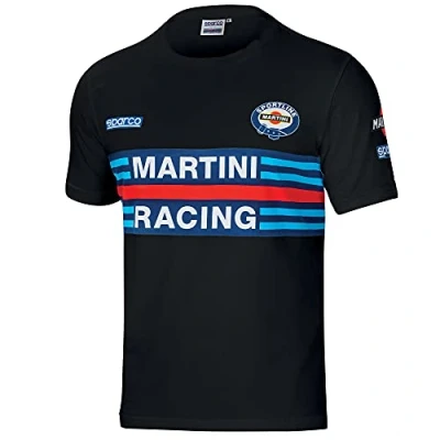 Afbeelding van T Shirt met Korte Mouwen Sparco MARTINI RACING Zwart Maat M