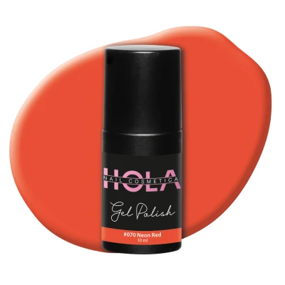 Afbeelding van Gelpolish #070 Neon Red 10ml rood Gelnagellak Hola
