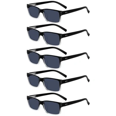 Afbeelding van Eyekepper 5 stuks vintage leesbril voor heren met veerscharnieren Grijze glazen