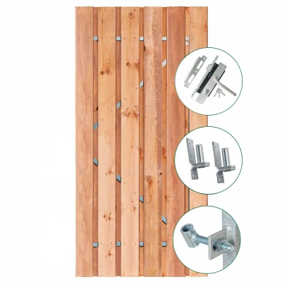 Afbeelding van Tuindeur Privacy Red Class 90 cm Tuindeco