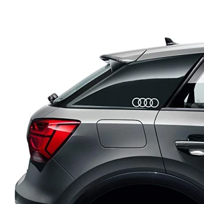 Afbeelding van Audi 8W0064317D decoratiefolie met ringen, zilverkleurig