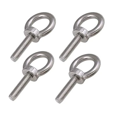 Afbeelding van 4 stuks oogbouten van roestvrij staal 304, M10 gelaste ringen, gesloten, schroefoogschroeven, robuust, voor thuis, kantoor