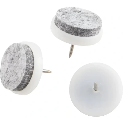 Afbeelding van Deltafix Meubelviltglijders 20mm Grijs 16 Stuks met nagel