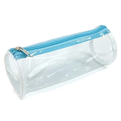 Afbeelding van Waytex 931284 pennenetui, rond, transparant, lengte 21 cm, diameter 7,5 pvc, transparant en ritssluiting