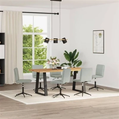 Image de vidaXL Chaises à manger lot de 6 gris clair velours3315697