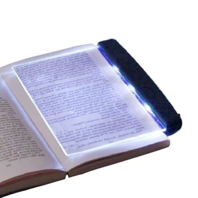 Afbeelding van HERCHR LED Paperback Boek Licht, Draagbare Lezen Nachtlampje Ogen Beschermen Panel Leeslamp met Afneembare Pagina Clip voor Nachtlezen, 6.9x5.6 inch