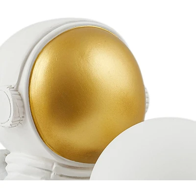 Afbeelding van Lindby tafellamp Astronaut, wit/goud, keramiek, glas
