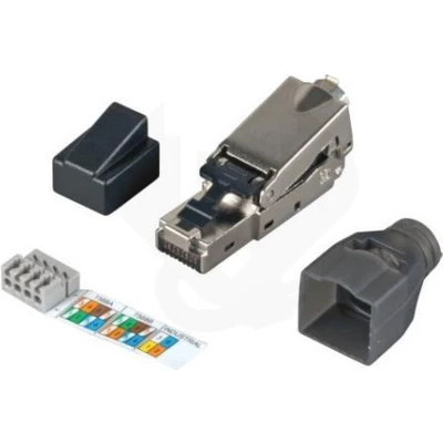 Afbeelding van RJ45 connector Cat6 FTP (Voor soepele én stugge kern, Field plug, Herbruikbaar)