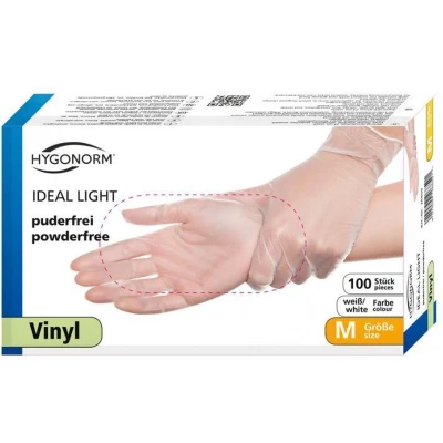 Afbeelding van Hygonorm wegwerp handschoenen vinyl poedervrij maat L 100 stuks