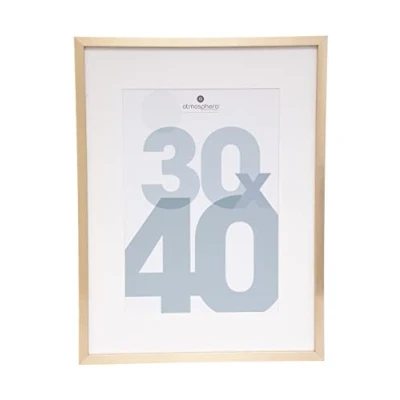 Afbeelding van Atmosphera Fotolijstje Manu met passe partout voor een foto van 30 x 40 cm goud MDF/Glas Klassieker