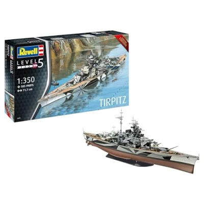 Afbeelding van 1:350 Revell 05096 Duits Slagschip Tirpitz Limited Edition Plastic Modelbouwpakket