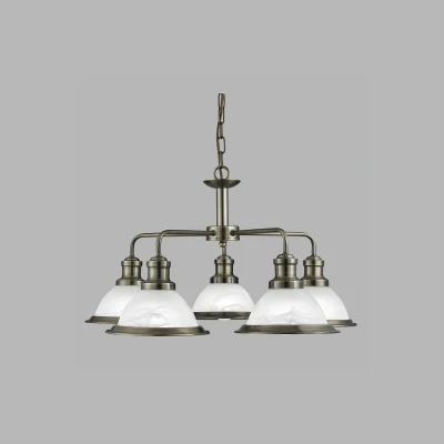 Afbeelding van Searchlight Bistro Hanglamp Ø 63 X 88 Cm Antiek Messing