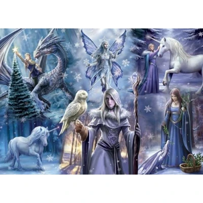 Afbeelding van Anne Stokes Winter Fantasy Puzzel 1000 Stukjes