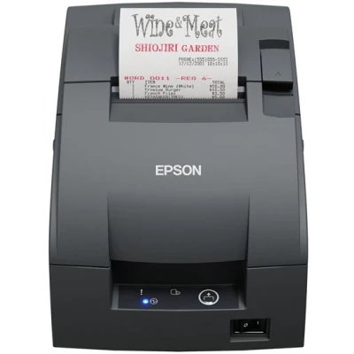 Image de Epson TM U220IIB (102) Imprimante de reçus deux couleurs (monochrome) matricielle Rouleau (7,6 cm) 16 cpi 9 pin jusqu&#039;à 8.8 lignes/sec série outil coupe gris foncé