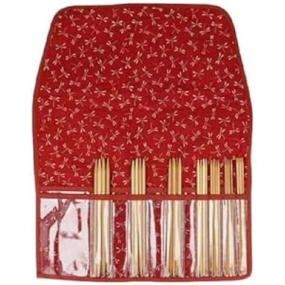 Afbeelding van Seeknit Koshitsu sokkennaaldenset E bamboe 15cm rood.