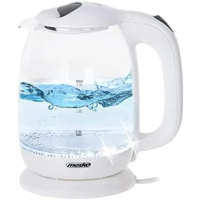 Afbeelding van Mesko 1302W Waterkoker Glas Wit 1.7 liter 2200 Watt
