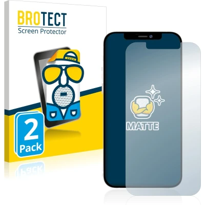 Afbeelding van BROTECT Screenprotector voor Apple iPhone 12 Pro Max Folie Beschermfolie matte (2 Stuks)