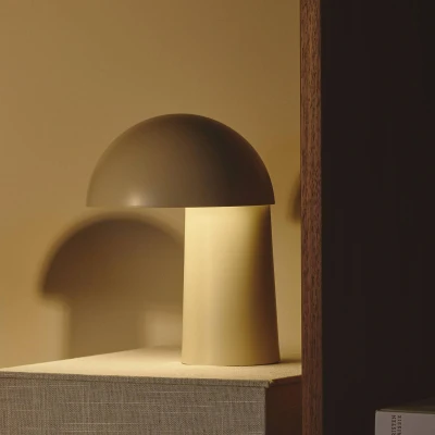 Afbeelding van LED oplaadbare tafellamp Faye Draagbaar, beige, dimbaar, USB