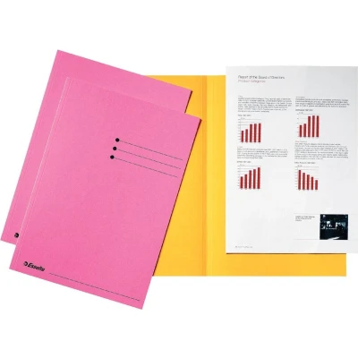 Afbeelding van Esselte dossiermap roze, karton van 180 g/m², pak 100 stuks