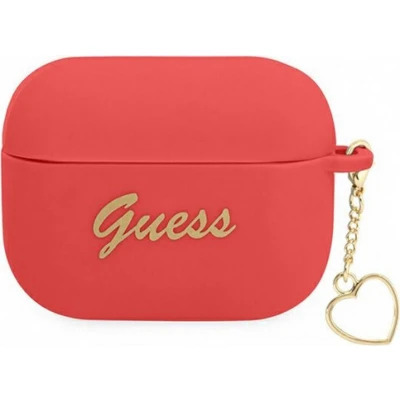 Afbeelding van Guess Heart Silicone Case Geschikt voor Apple Airpods Pro (1e Gen) Rood