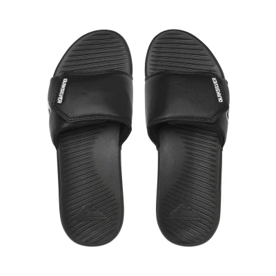 Afbeelding van Quiksilver Bright Coast Badslippers, Heren, Maat: 46, Black/white/black Kunststof