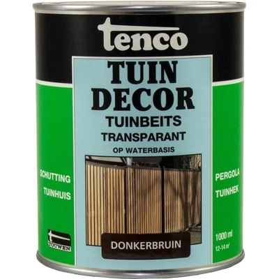 Afbeelding van Tenco Tuindecor Transparant 1 ltr donkerbruin Buiten onderhoud