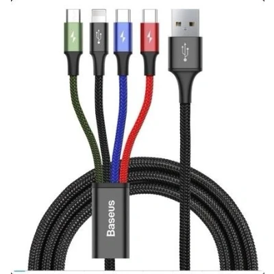 Afbeelding van Baseus CA1T4 B01 USB oplaadkabel Zwart 90+30