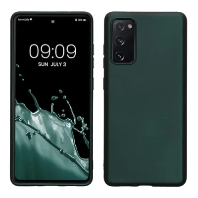 Afbeelding van kwmobile telefoonhoesje geschikt voor Samsung Galaxy S20 FE Hoesje smartphone Back cover in metallic petrol