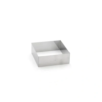 Image de Cercle à entremets carré en inox, Longueur 12 cm