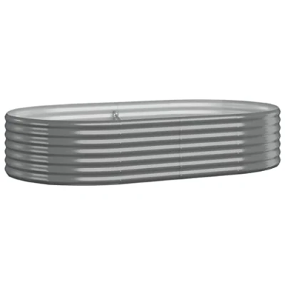 Afbeelding van Plantenbak 175x100x36 cm gepoedercoat staal grijs