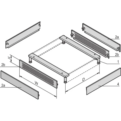 Afbeelding van Schroff 23130172 19 inch Frontpaneel voor patchkast Grijs