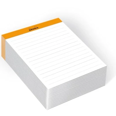 Afbeelding van RHODIA 194047C memoblok nr. 13 oranje A6 10,5 x 14,8 cm 11,5 16 gelinieerd 240 vellen afneembaar 80 g/m² praktisch en compact collectie Rhodiatime