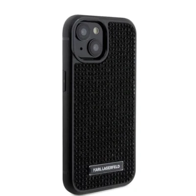 Afbeelding van Karl Lagerfeld Rhinestone Back Case Geschikt voor Apple iPhone 15 (6.1&quot;) Zwart