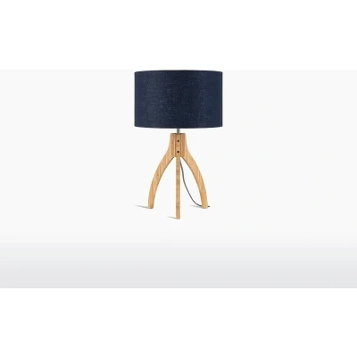 Afbeelding van GOOD&amp;MOJO Tafellamp Annapurna Blauw/Bamboe Ø36cm
