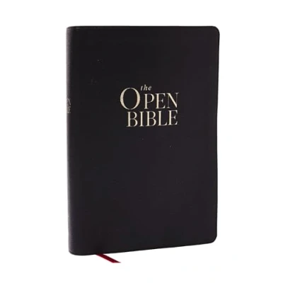Afbeelding van the Open Bible: Read and Discover Bible for Yourself (Nkjv, Black Leathersoft, Red Letter, Comfort Print)