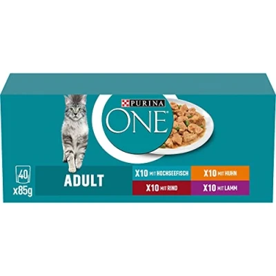 Afbeelding van 40x 85g Gemengd Pakket Purina One Adult Cat Selectie Kattenvoer Nat