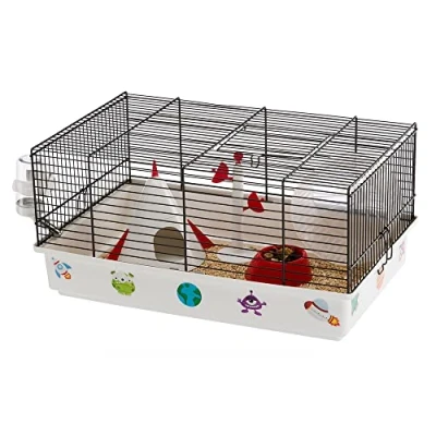 Afbeelding van Ferplast Hamsterkooi Space 46 X 29,5 23 Cm Staal Wit/zwart