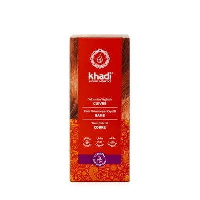 Image de khadi CUIVRÉ Coloration Végétale, d&#039;un cuivré doré rayonnant à un rouge cuivré, 100% naturel, vegan et sans ingrédients synthétiques, Cosmétiques naturels certifiés, 100g