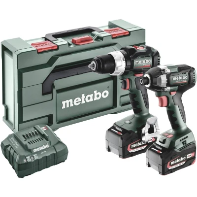 Afbeelding van Metabo BSLBL+SSD200LTBL 685196000 Accu schroefboormachine, slagmoersleutel 18 V 5.2 Ah Li ion Incl. accu, lader