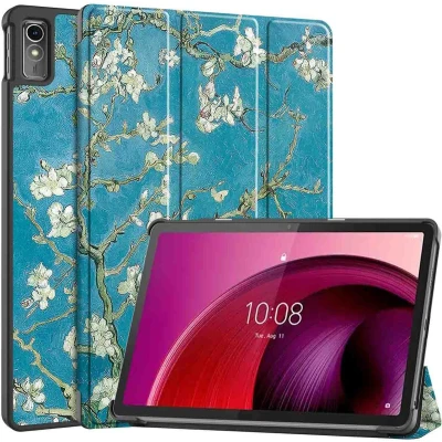 Afbeelding van iMoshion Tablet Hoes Geschikt voor Lenovo Tab M10 5G Design Trifold Bookcase Meerkleurig /Green Plant