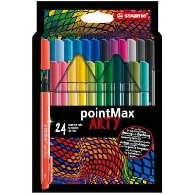 Afbeelding van Viltstift STABILO pointMax 488/24 Arty medium assorti etui à 24 stuks