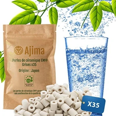Afbeelding van Ajima EM® 35 grijze keramische kralen, natuurlijk waterfilter voor karaf, waterkoker, waterfles, wasmachine, milieuvriendelijke filteroplossing, anti kalk, waterzuivering